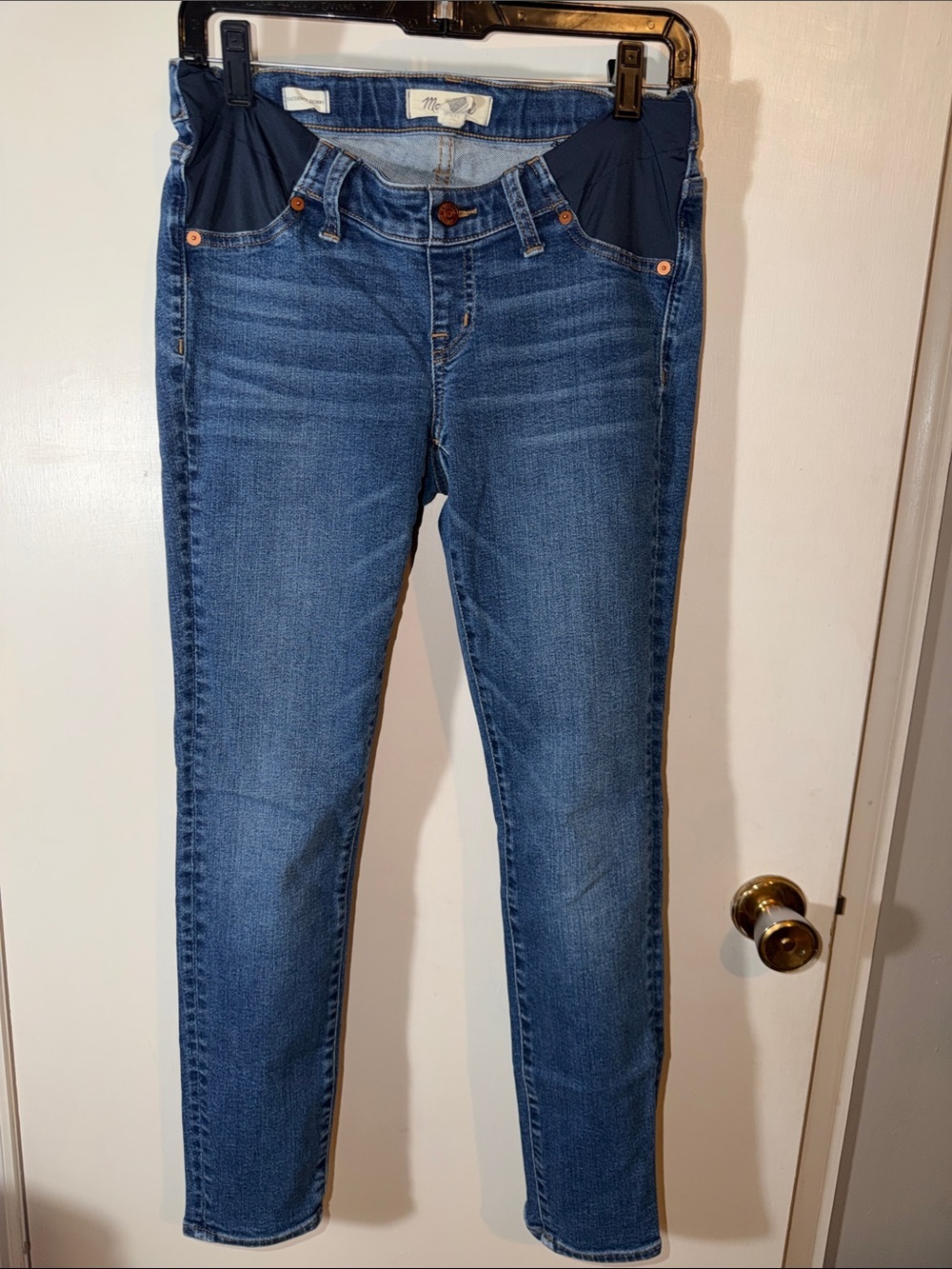 Madewell Blue Skinny Maternity Adjustable Stretch Panels